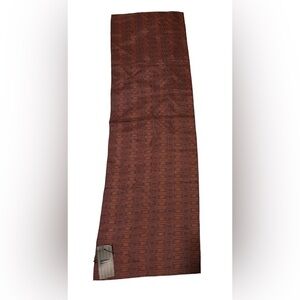 NWT 100% Silk Ermenegildo Zegna Pocket Square  Brown - Black. (39x11)